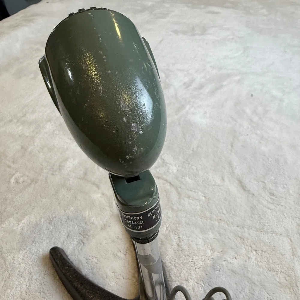 Vintage‎ Symphony Crystal M-131 Electric Microphone Japan Green Retro